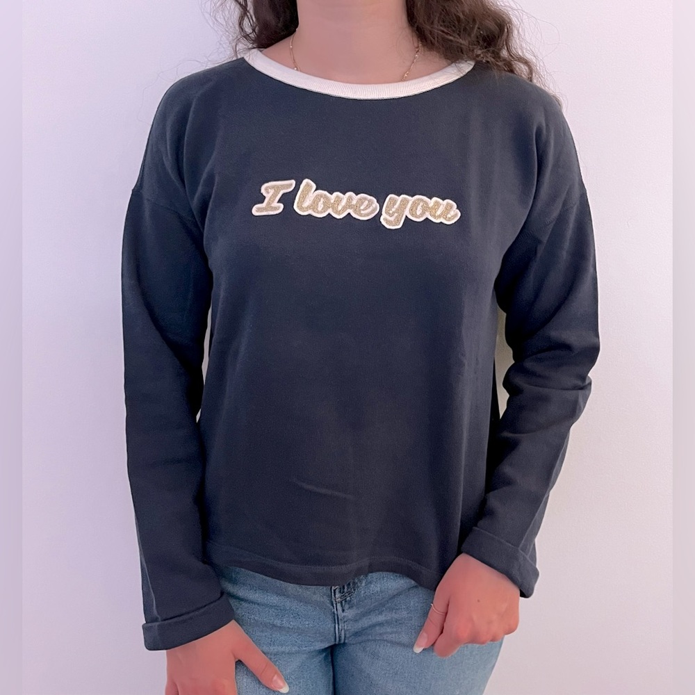 ‘I love you’ Navy Blue BENSIMON Shirt